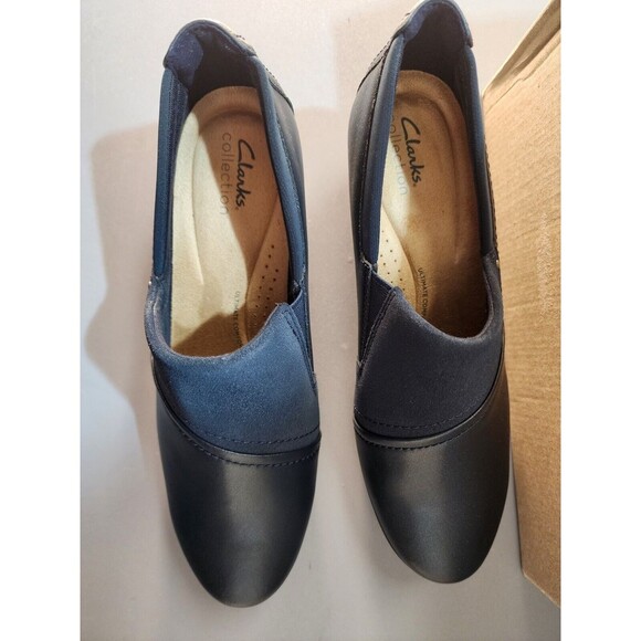 Clarks Women's Collection Emily Step Shoes Blue Size 9.5 NIB Leather - Picture 5 of 10